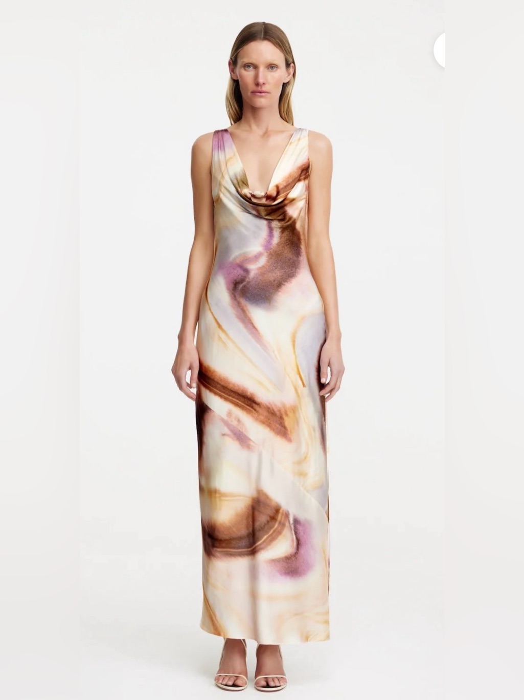 New Significant Other Lacey Cowl Neck Maxi Dress, Size 8